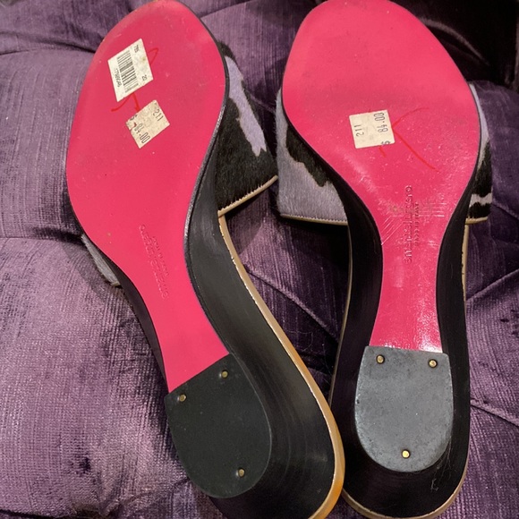 EMANUEL UNGARO cow hair slides NWT 7.5 - Picture 4 of 8